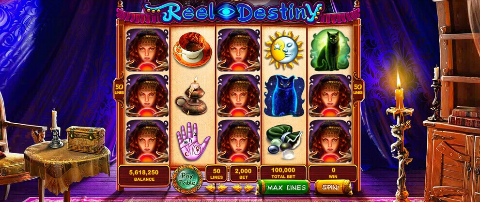 reel destiny slot machine caesars casino