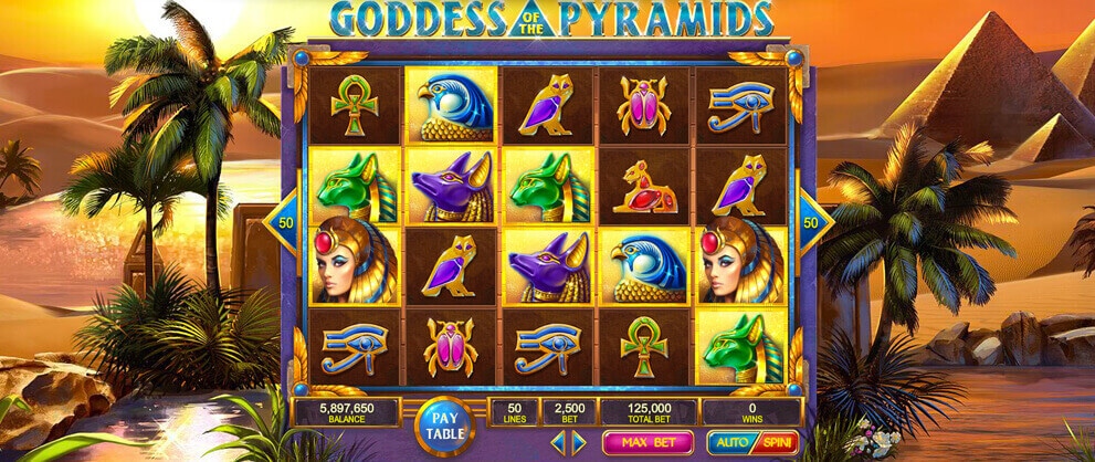 goddess pyramids slot machine caesars casino